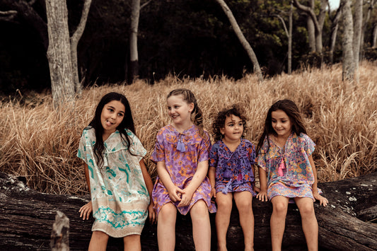 DAZIE BOHO DRESS- teal birds of paradise - Tully and the Chief