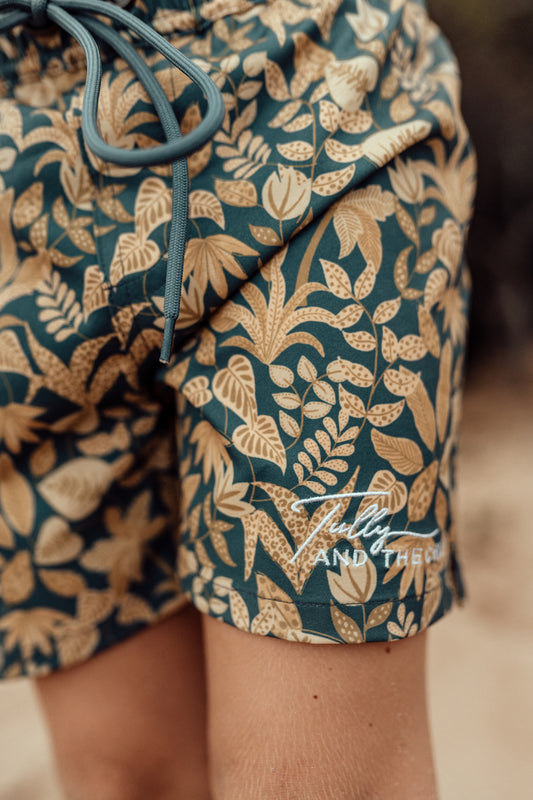 BROCKIE BOARDIES ~ jungle palms for the dudes - Tully and the Chief