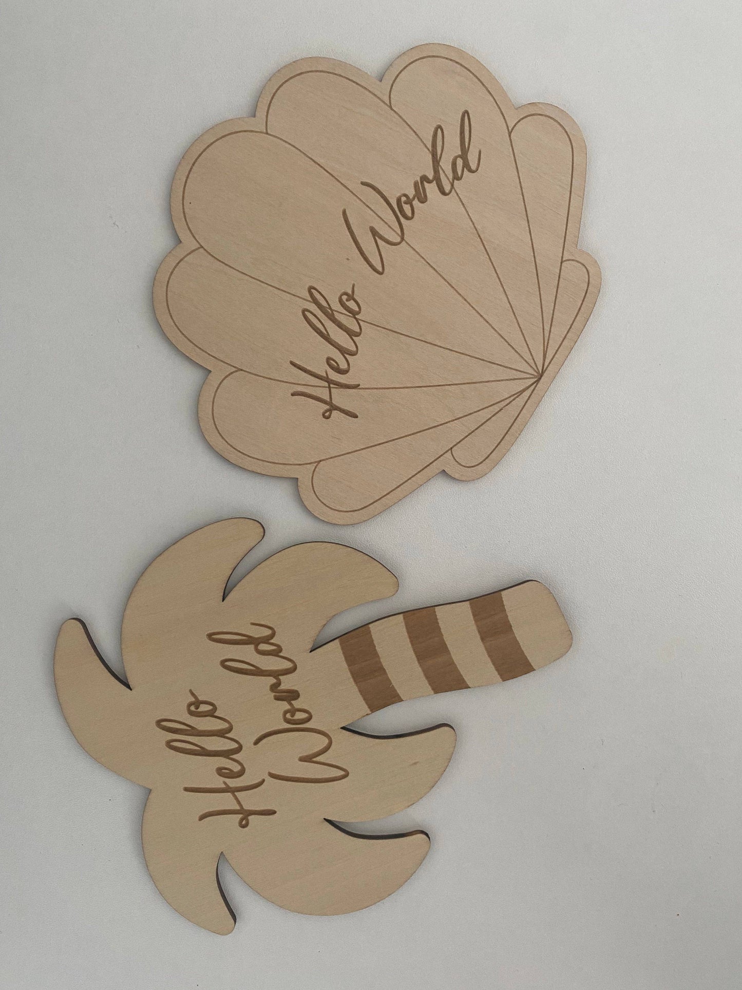 Announcement Plaque - Seashell