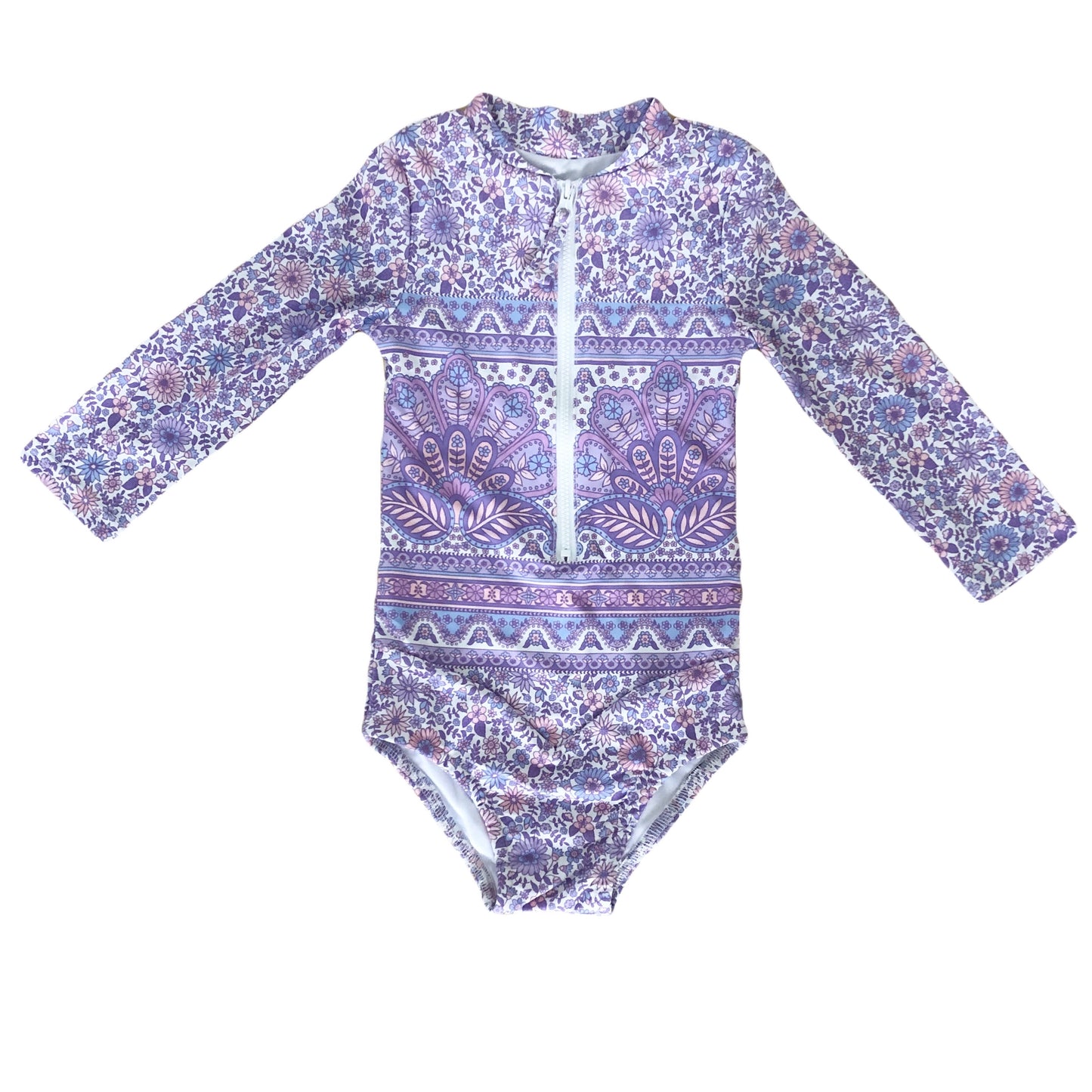 TULLY SURFSUIT ~ Peacock Floral in Lilac - Tully and the Chief