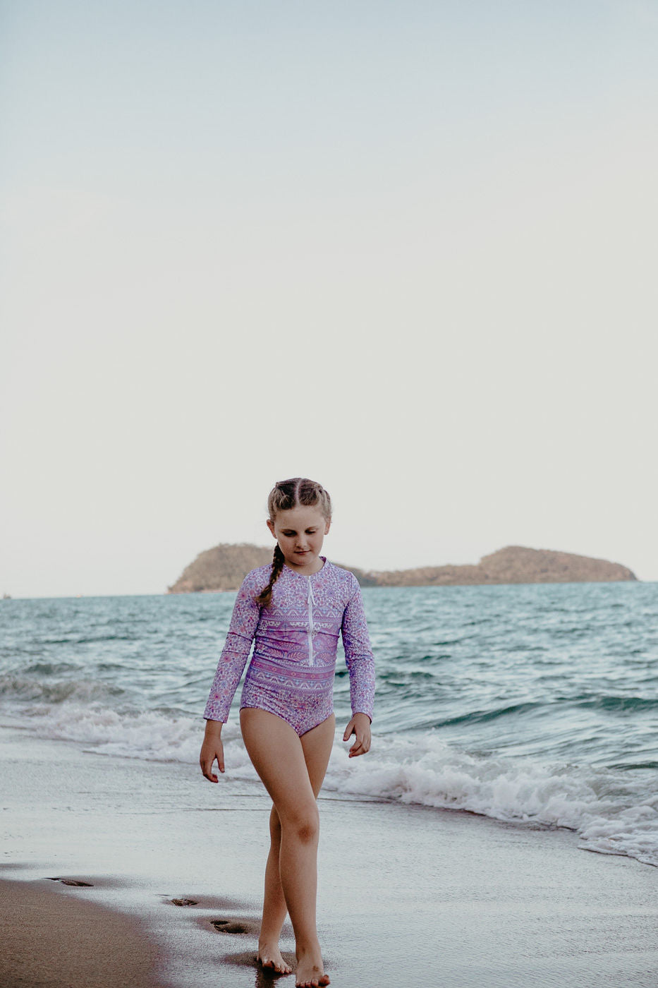 TULLY SURFSUIT ~ Peacock Floral in Lilac - Tully and the Chief