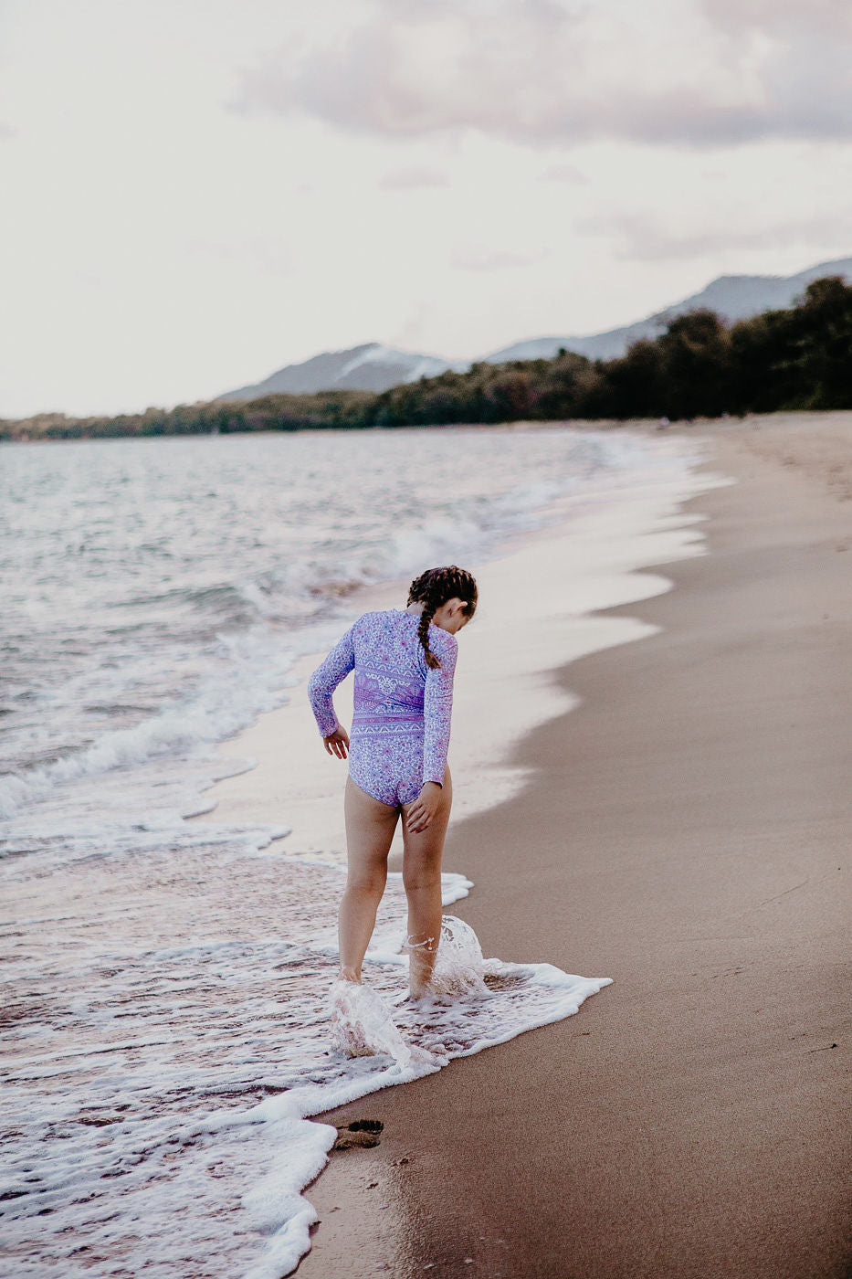 TULLY SURFSUIT ~ Peacock Floral in Lilac - Tully and the Chief