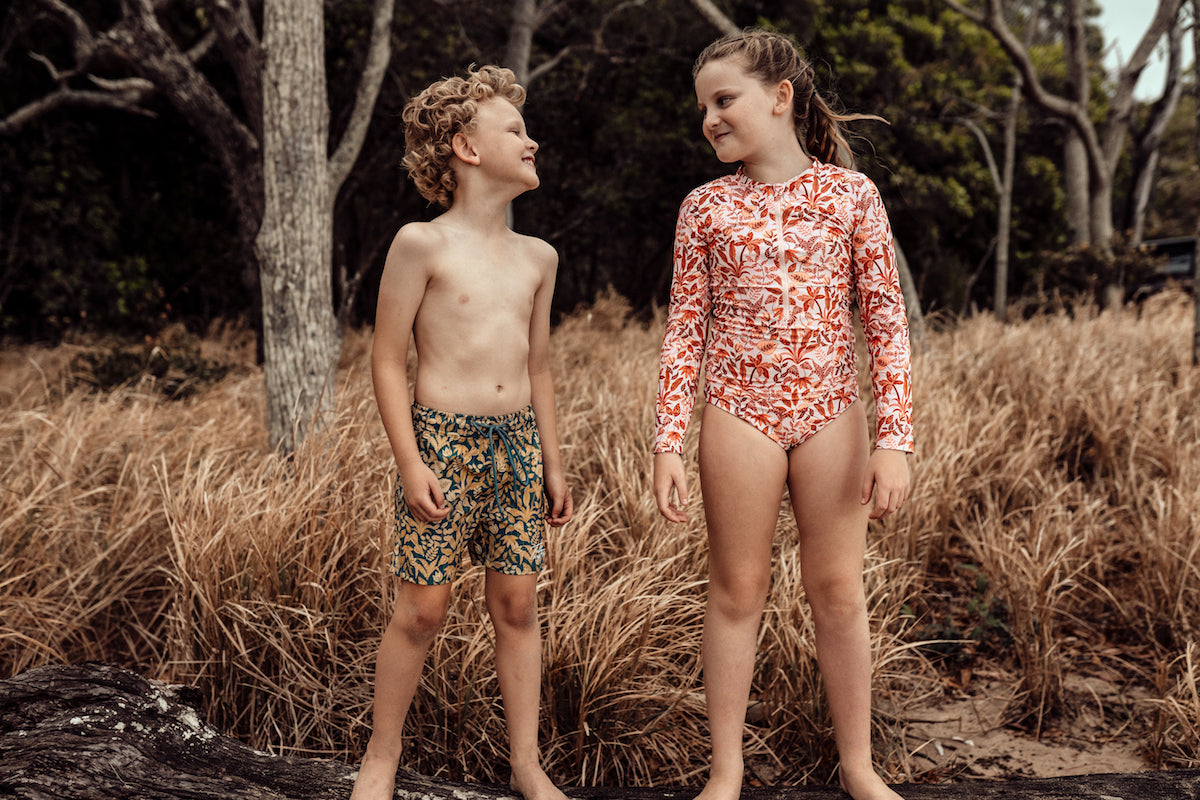 TULLY SURFSUIT ~ jungle Palms for the babes - Tully and the Chief